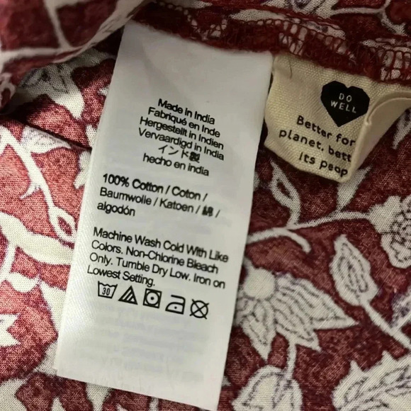 Madewell Flutter Sleeve Wrap Mini Dress Batik Vines - Picture 11 of 11